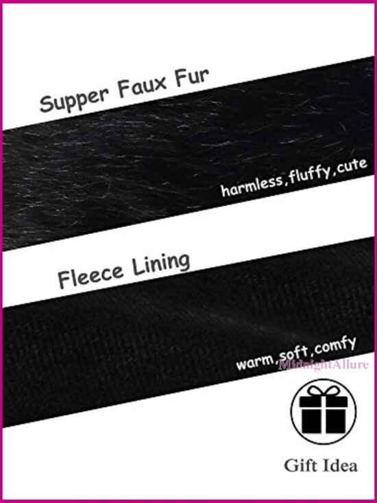 Faux Fur Headband Earwarmer Winter Elastic One Size Fleece Lined main image 7